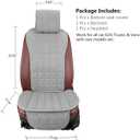 Suninbox Car Seat Covers Front Seat Only,Cloth Car Seat Covers,Linen Car Seat Protector Universal Fits Most Automotive,Vans,SUVs,Trucks Gray