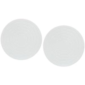 Bonsicoky 2 Pcs Cake Decorating Turntable - 5.5 Inch Revolving Cake Stand - Cookie Decorating Swivel Stand for Kitchen Cake Baking - White