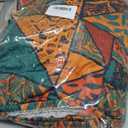 Stretch Couch Covers for 4 Separate Cushion Couch Sofa-Floral Printed Couch Sofa Cover,Washable Sofa Slipcover,Pet Friendly Furniture Protector with Elastic Bottom,Universal Fit for Home(Couch,Cover) (X-Large, Block Pattern+orange)