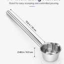 PRETYZOOM 14'' Large Water Ladle with Pour Spout, Stainless Steel Handle