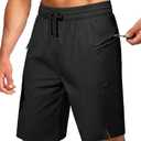 FOGFIRE Mens Swim Trunks Board Shorts Bathing Suit Swimwear with Zipper Pockets No Liner Quick Dry for Beach Swimming Black X-Large