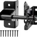 Heavy Duty Automatic Gate Latch for Wooden Fences,Self Locking Metal Gates,Outswinging Pool,Garden,Black (Small)