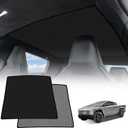 BestEvMod Foldable Roof Sunshade Compatible with 2026 2025 2024 Tesla Cybertruck Accessories Upgraded Heat Reflective Tech Accessories Sunroof Reflective Sun Shade (Roof Sunshade)
