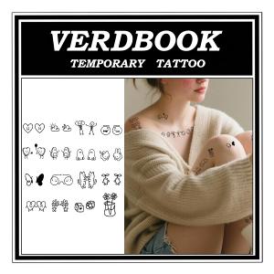 2 Sheets Waterproof Temporary Tattoo Last 7-15 Days, Smile Tribe | Semi Permanent Tattoos，30s Apply Realistic Body Stickers for Beach Parties Festival Daily Wear, Fake Tattoo for Women & Men