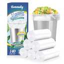 1 Gallon 140 pcs (0.8-1 Gal) Small Clear Trash Bags, Strong 0.8 Gallon 1 Gallon 1.2 Gallon Garbage Bags, Bathroom Trash Can Bin Liners,Mini Bags Waste Basket Liner,Fit 3,4.5 Liter, 0.8-1.2 Gal（1C140)