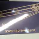 Mahjong Racks with Pushers, 20 Inch Non-Slip Set of 4,Clear, 20" x 3.2" x 1.1"
