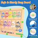 Magnetic Color & Number Maze, Montessori Counting Matching Toys, Wooden Magnet Maze Board Game, Montessori Fine Motor Skills Toys for 3 4 5 Years Old Preschool Learning Activities