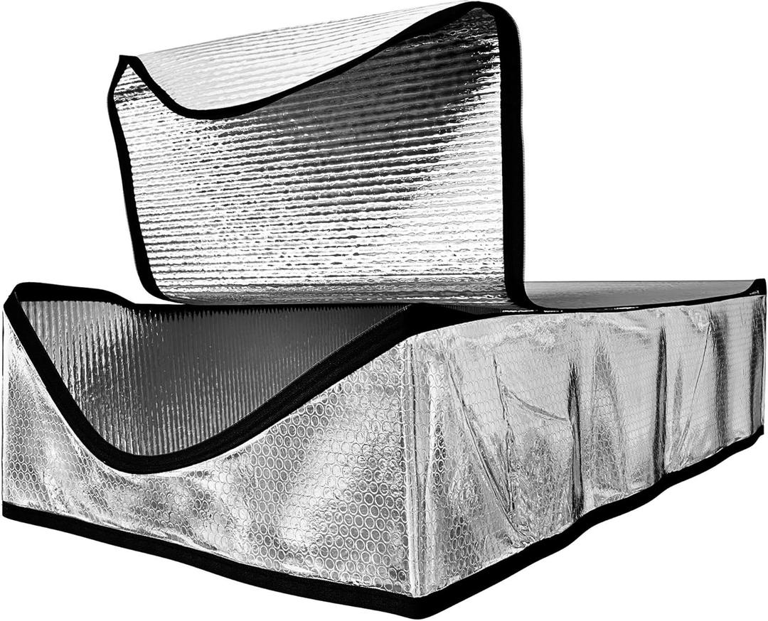 Attic Door Insulation Cover, 25x54x11, Extra Thick Double Bubble Attic Insulation for Pull Down Stairs, Air Tight Attic Stairs Insulation Cover with Easy Zipper Access (Gray)