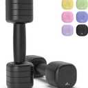 Adjustable Dumbbell Set of 2: Sportneer 4 in 1 Free Weights Dumbbells Set for Women, Hand Weights for Women at Home, Each 2lb 3lb 4lb 5lb Weights with Soft Rubber Handle for Home Gym Exercise Training (Twilight Black)