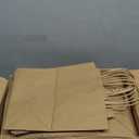 Mlyta 100 Pack 8x4.75x10 Inch Plain Medium Brown Kraft Paper Gift Bags with Handles Bulk for Goodie, Party Favor Brithday Grocery Shopping, Business Wedding Retail Craft Treat To Go, Merchandise Sacks