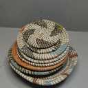 Ziliny Boho Wall Basket Decor Set of 8 Decorative Hanging Woven Basket Art Round Farmhouse African Woven Bowl Decor for Kitchen Rustic Home Summer Decorations, Multi Sizes(Colorful)