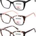 Bifocal Reading Glasses Women Cat Eye Oversized Blue Light Blocking Computer Readers Designer Clear Top Eyewear PT2001