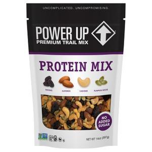 Power Up Premium Trail Mix - Protein Packed 14oz, No Added Sugar, Made Without Peanuts, Gluten Free, Vegan, Non-GMO (EXP 10/08/27)