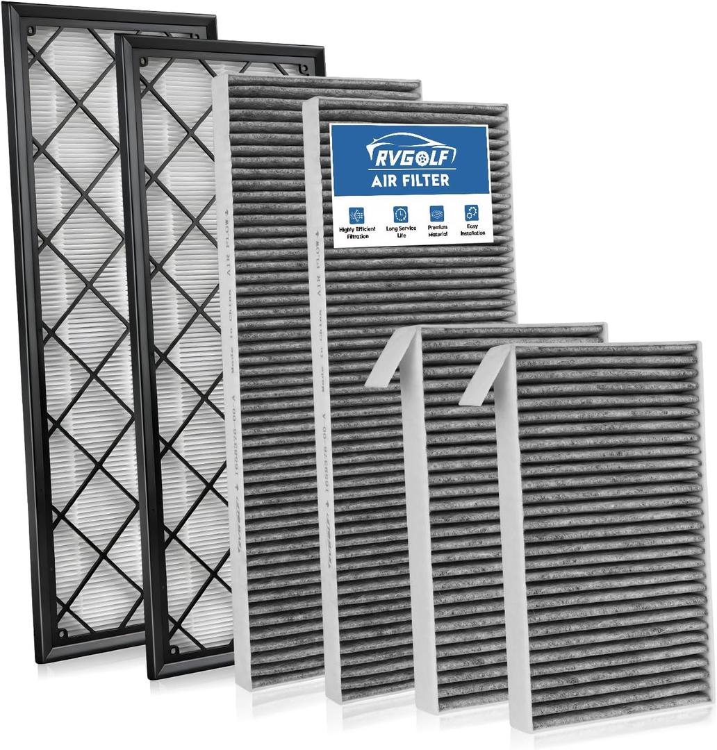 6 PCS Cabin Air Filters for 2020-2025 2026 Tesla Model Y, 2025-2026 Model Y Refresh (Juniper) Launch Internal and External Air Intake Filter AC Filter Replace 165837500A 165837600A Accessories