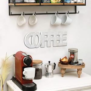 Sintosin Rustic Coffee Signs for Wall 16 Inch, Distressed Carved Letter Decorations for Coffee Bar Table, Kitchen Signs Wall Decor Farmhouse White Wooden Letters