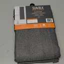 SUN+BLK Nantes Luxury Insulated Total Blackout Grommet Single Curtain Panel, Noise Reducing, Light Blocking, Grey, 52x63