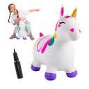 JOYIN Bouncy Unicorn Horse, Kids Ride On Bouncer, Toddler Girl Bouncing Animal Hopper, Inflatable Hopping Toy for Birthday Gift, 18 Months 2 3 4 5 Year Old Kids Toddlers Boys Girls