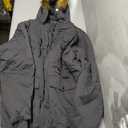 CREATMO US Men's Big and Tall Winter Coat Waterproof Long Puffer Jacket Thicken Parka with Removable Fur Hooded (4X, Grey)