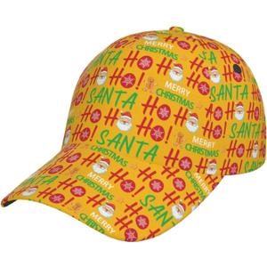 Christmas Baseball Cap Santa Hats Xmas Trucker Hat Adjustable for Women Men Christmas Snapback Cap
