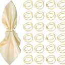 Gold Napkin Rings-24 PCS Metal Spiral Napkin Rings(Spiral) Napkin Holders Buckles for Family Dinner, Wedding, Party,Table Decorations