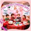 30 Packs Party Favors for Kids, Valentines Day Gifts for Classroom with 30 Cards,Shoe Charms Shoe Decorations with Assorted Cute Designs for Girls Boys Clogs