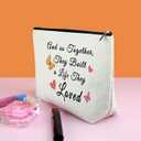 2 x Engaged Gifts Makeup Bag Engagement Gifts for Couples Romantic Wedding Gift for Mom Girlfriend Female Cosmetic Bag with Zipper Christmas Graduation Birthday Gifts for Her Toiletry Pouch