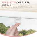 SEEYE Cordless Zebra Blinds for Windows, 60% Shading Zebra Shades, Free-Stop French Door Blind Window Shades, Dual Layer Light Filtering Roller Shades for Day and Night, 26" W x 48" H, Linen Beige