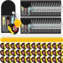 Jutom 108 Pcs Mini Construction Helmet Keychains Tape Screwdrivers Tool Adult Men Gifts Bulk for Easter Egg Stuffers Father's Day Construction Party Favors Gifts