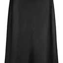 Outoshe Women's Satin High Waisted Maxi Skirts Hidden Elasticized Waistband A Line Long Skirt, M