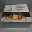 mustry Glass Drink Dispenser for Parties, 1 Gallon Beverage Dispenser with Stand and Spigot Solid Stainless Steel, Used as Lemonade Dispenser Sun Tea Jar Kombucha Jar, Set of 2