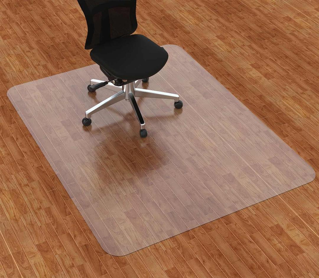 Amyracel Extra Large Office Chair Mat for Hardwood Floor- 45" x 53" Clear Computer Desk Chair Floor Mat for Hard Wood/Tile Floors, Easy Glide Floor Protector Mat for Rolling Chairs at Home or Work, 45" x 53" Rectangular