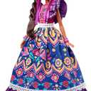 Barbie Signature Doll, 2022 Dia De Muertos Collectible, Traditional Ruffled Dress with Flower Crown & Calavera Face Paint