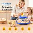 18 Egg Incubators for Hatching Eggs, 360 View with Automatic Egg Turning & Humidity Control, Built-in Egg Candler for Hatching Chicken, Duck, Goose, Quail, Ideal for Home, Classroom, Laboratory, Farm