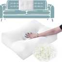 HOMBYS Shredded Foam Sofa Back Cushions, Supportive Back Cushion Replacement for Couch, Stuffing Filling Lumbar Support Pillow for Couch, Bed, Floor, (31.4"x18"x5")