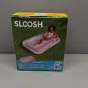 SLOOSH Inflatable Tanning Pool Lounger Float, 70" x 46" Pool Floats Adult with Pillow, 4 in 1 Suntan Tub Raft Floatie,Sunbathing Bed Lounge for Water Blow Up Ball Pit Party Gifts, L-Cyan Pink