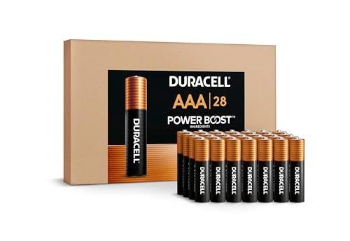 Duracell Coppertop AAA Batteries with Power Boost Ingredients, 28 Count (Pack of 1). Re-closable pack for quick, easy access and organized storage. Triple A Battery with Long-lasting Power