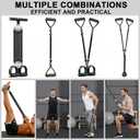 Pedal Resistance Band,Multifunction Adjustable Sit-up Bodybuilding Abdominal Trainer,Elastic Pull Rope Fitness Equipment for Abdomen,Waist,Leg,Arm,Home Gym Workout,Postpartum Recovery&Body Shaping