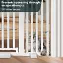 51'' Extra Tall Cat Gate for Doorways 30-40.9'' Wide, Climb Proof Pet Dog Gates for Kitten Dogs, Pressure Mounted No Drilling Cats Fence Barrier White