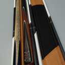 57" 3/4 Jointed Billiard/Pool/Snooker Cue Set 5 Face-Spliced Ash Shaft with A Leather Cue Case (Ebony Maple Butts)