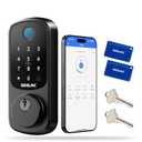 DESLOC Smart Door Lock B200, Smart Deadbolt Lock, Keyless Entry Door Lock, Fingerprint Smart Lock, Smart Locks for Front Door, App Control, Touchscreen Keypad Deadbolts,12-Month Battery, BHMA Grade3