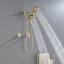 2 Handle Shower Faucet Shower System Complete 2 in 1 Shower Combo Set with Handheld Showerhead Shower Trim Kit Two Handle Shower Fixtures Brushed Gold