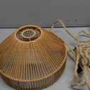 Hanging Lamps Rattan Pendant Light Hanging Lights 16.4ft Plug in Cord Pendant Light Fixture Plug Into Wall Outlet Pendant Lighting with On Off Switch for Bedroom Living (Mongolian Yurt)