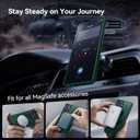 CASEKOO World's First 3-in-1 Magnetic Ring Stand for Samsung Galaxy S25 Ultra case | Patented Design, 16FT Military Drop Protection, Magsafe Compatible | Slim Matte Translucent Cover 6.9" 2025, Green