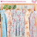 Girls' Casual Dress,Soft Cotton Kids Short Sleeve,Breathable A-Line Teen Sundress Size 2T 3T 4T 5 6 7 8 9 10 12 13