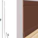 Raycity Rubber Baseboard Trim - 4 Inch x 40 Feet Vinyl Base Cove molding, Peel and Stick Baseboard Self Adhesive Wall Base Molding Trim Floor Baseboard molding Corner Rubber Moulding Trim (Bronze)