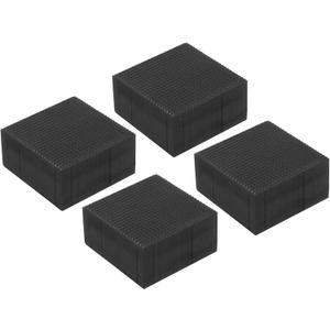 PATIKIL Rubber Anti-Vibration Pads, 4 Pcs Square Vibration Isolation Mats 1.97" x 1.97" x 1" for HVAC, Air Conditioner, Air Compressor, Washer, Dryer, Black