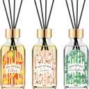 3 Pack Reed Diffuser Set, Linen Eucalyptus Citrus Scented Oil Reed Diffusers for Home, Bathroom, Office Decor, Aromatherapy Diffuser with 15 Sticks, 1.7 Fl. Oz Each, Total 5.1 Fl. Oz