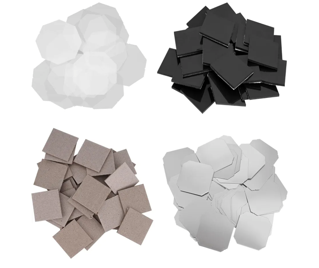 200 Sets 50mm Fridge Magnet Maker Supplies 1.97" Square Magnets Parts for RightAngle Square Magnet Making Machine, Including Metal Cover, Plastic Back Cover, Soft Magnets&Clear Films