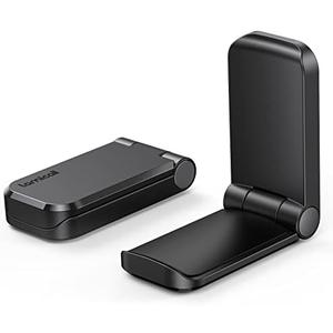 Headphone Stand, Sticky Headset Hanger - 2 Pack Adhesive Headphone Holder Hook Mount, Headset Holder Clip Under Desk, Earphone Clamp for Airpods Max, HyperX, Sennheiser, Black