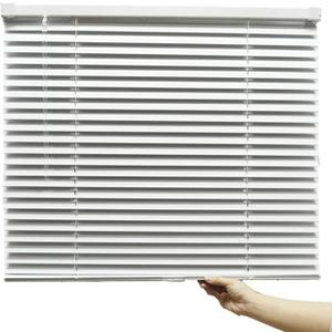 Cordless Light Filtering Mini Blinds for Windows, Horizontal Vinyl Window Blinds, Inside or Outside Mount 1” (30" W x 64" H)